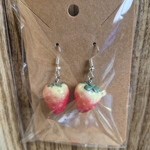Strawberry Charm Earrings. Great For Anyone In Grocery Retail.